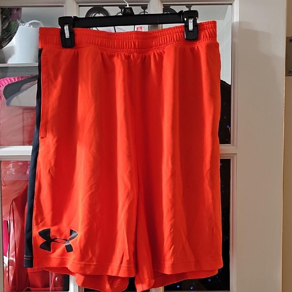 Under Armour Men's Bright Orange Athletic Shorts